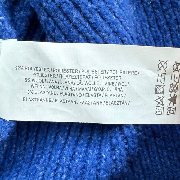 Primark V-Neck Knit Cardigan Sweater Button Up Two-Tone Size Medium Blue Gray - Picture 11 of 14